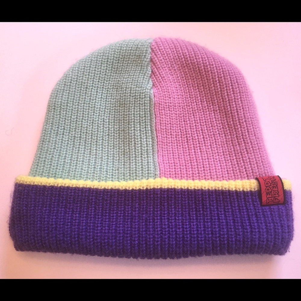 Teddy Fresh Oversized Colorblock Beanie